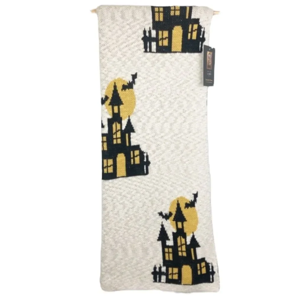 Cynthia Rowley Blanket‎ Halloween Haunted Houses Glitter 50